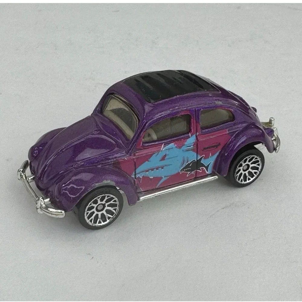 Vintage Matchbox 1962 VW Beetle Purple Shark Tampo Diecast Toy‎ Car 1998 Mattel